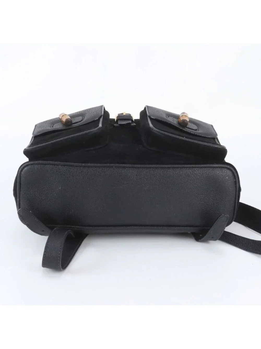 Gucci Vintage Bamboo Leather Backpack Shoulder Bag